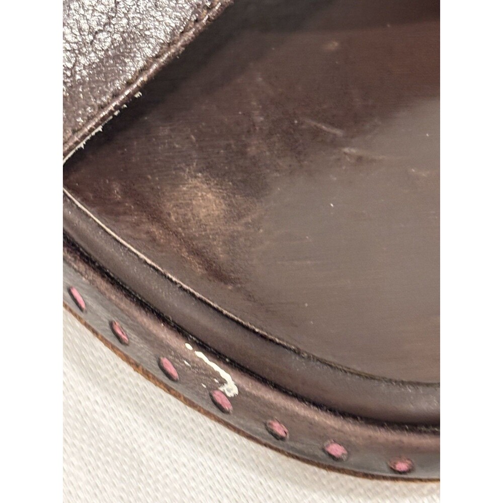 Fratelli Rossetti Brown Leather Mule Sandals Block Heel Made in Italy EU 36 - Picture 10 of 10